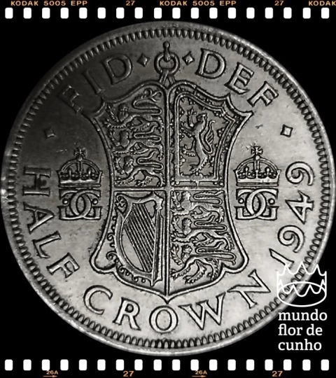 Km 879 Grã Bretanha 1/2 Crown 1949 MBC ©