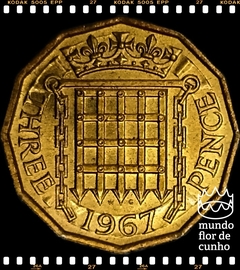 Km 900 Grã Bretanha 3 Pence 1967 FC ©
