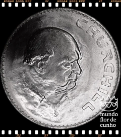 Km 910 Grã Bretanha 1 Crown 1965 FC # Morte de Sir Winston Churchill, 1965 ©