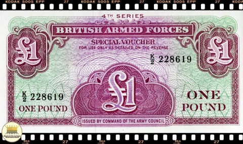PM36a Forças Armadas Britânicas 1 Pound (4as. Series) ND(1962) FE