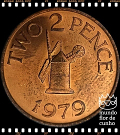 Km 28 Guernsey, Bailiado 2 Pence 1979 XFC ©