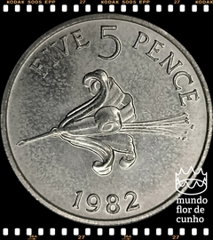 Km 29 Guernsey, Bailiado 5 Pence 1982 XFC Escassa © - comprar online