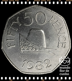 Km 34 Guernsey, Bailiado 50 Pence 1982 XFC Escassa ©