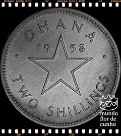Km 6 Gana 2 Shilling 1958 XFC # Kwane Nkrumah ©