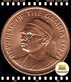 Km 8 Gâmbia 1 Butut 1971 XFC ® - Mundo Flor de Cunho | Numismática