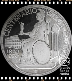 Km 14 Guiné Equatorial 150 Pesetas Guineanas 1970 XFC Proof Prata Escassa # 100º aniversário de Roma como capital ©