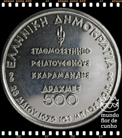 Km 122 Grécia 50 Drachmes 1979 XFC Proof Prata Rara # Membro do Mercado Comum Europeu © na internet