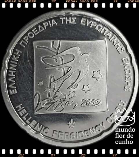 Km 208 Grécia 10 Euro 2003 Proof Prata # Presidência da Grécia da Comunidade Européia © - comprar online