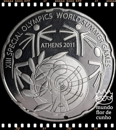 Km 241 Grécia 10 Euros 2011 Prata Proof Muito Escassa # Jogos Olímpicos Especiais 2011 - Estádio Panathenaiko Kallimarmaro © - comprar online