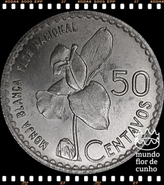 Km 264 Guatemala 50 Centavos 1963 XFC Prata Muito Escassa ©