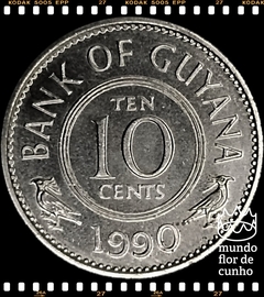 Km 33 Guiana 10 Cents 1990 XFC ©
