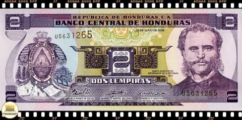.P80 Honduras 2 Lempiras (Nós Temos Mais de Uma Data e/ou Assinatura # Favor Escolher uma Data e/ou Assinatura Abaixo e o Estado de Conservação) P80Af P80Ah