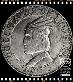 Km 73 Honduras 20 Centavos 1958 (p) BC/MBC Prata ©