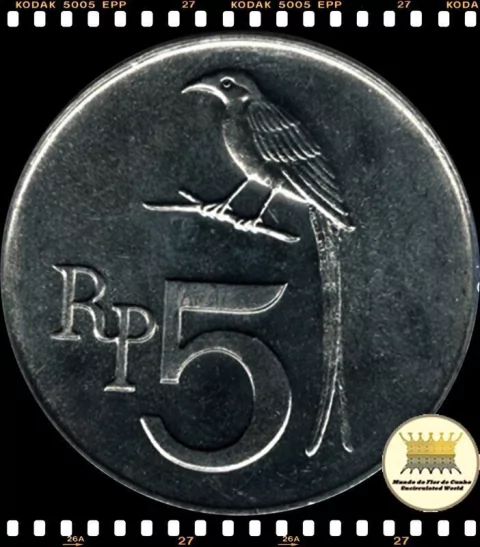 Km 22 Indonésia 5 Rupiah 1970 XFC ®