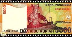 P142 Indonesia 5000 Rupiah (Nós Temos Mais de Uma Data # Favor Escolher uma Data Abaixo e o Estado de Conservação) P142g P142p.2 na internet