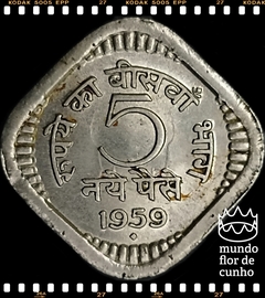 Km 16 India 5 Naye Paise 1959(b) ©