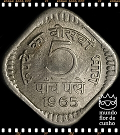 Km 17 India 5 Paise 1965(c) ©