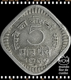Km 18.1 India 5 Paise 1967(b) Escassa ©