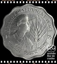 Km 29 India 10 Paise 1975(c) XFC F.A.O. (FAO) # Ano da Mulher ©