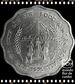 Km 30 India 10 Paise 1976(b) XFC F.A.O. (FAO) # Comida e Trabalho para Todos ©