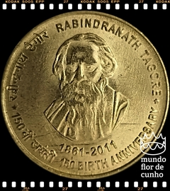 Km 393 India 5 Rupees ND 2011 # 150° Aniversário Rabindranath Tagore © - comprar online