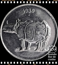 Km 54 India 25 Paise 1989(n) # Rinoceronte © - comprar online