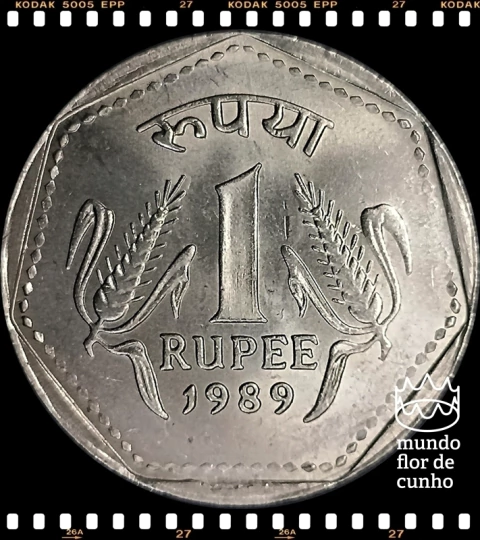 Km 79.1 India 1 Rupee 1989(c) © - comprar online