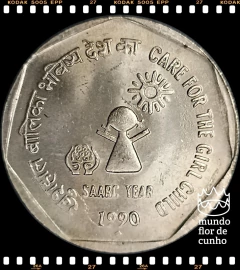 Km 87.1 India 1 Rupee 1990(b) # SAARC - Cuidado para as meninas © - comprar online