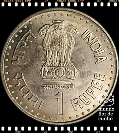 Km 93 India 1 Rupee ND(1992)(b) # 50° Aniversário da Retirada das Forças Britânicas © na internet