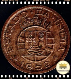 Km 28 India Portuguesa 1 Tanga (60 Reis) 1952 MBC/SOB Escassa ® - loja online