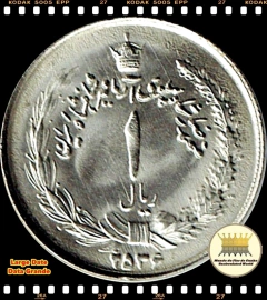 Km 1172 Irã 1 Rial # Muhammad RezaPahlavi Shah (Nós Temos Mais de Uma Data # Favor Escolher uma Data Abaixo e o Estado de Conservação) MS 2536 (1977) ®