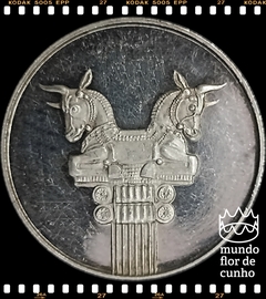 Km 1184 Irã 25 Rials 1350 (1971) Prata Proof Escassa # 2500° Aniversário do Império Persa ©