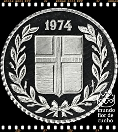 Km 10a Islândia 10 Aurar 1974 XFC Proof Escassa ©