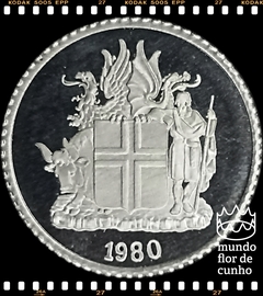 Km 23 Islândia 1 Krona 1980 XFC Proof Escassa ©