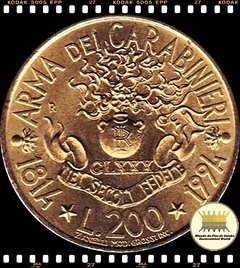 Km 164 Itália 200 Lire ND (1994) R XFC # 180º Aniversário - Carabinieri ®