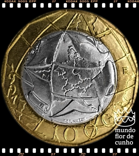 Km 194 Itália 1000 Lire 1997 R Bimetálica ©