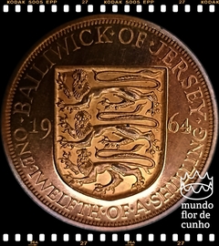 Km 21 Jersey, Bailiado 1/12 Shilling 1964 XFC Proof Escassa # Elizabeth II ©