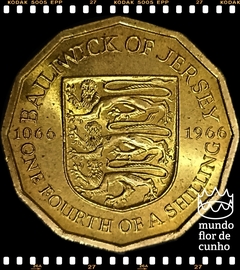 Km 27 Jersey, Bailiado 1/4 Shilling ND (1966) XFC # 900° aniversário da Batalha de Hastings ©