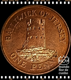 Km 54b Jersey, Bailiado 1 Penny 1994 FC # Elizabeth II ©