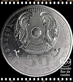 Km 145 Cazaquistão 50 Tenge 2009 XFC Prooflike Escassa # Medalha Estrela da Ordem de Dostyk ®