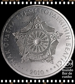 Km 224 Cazaquistão 50 Tenge 2010 XFC Escassa # Medalha do Símbolo de Kurmet ®