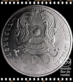 Km 339 Cazaquistão 100 Tenge 2016 XFC Escassa # 150 Anos - Alihan Bukeikhanov ® - comprar online