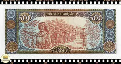 .P31a Laos 500 Kip 1988 FE na internet