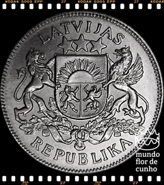 KM 8 Letônia 2 Lati 1925 XFC Prata ©