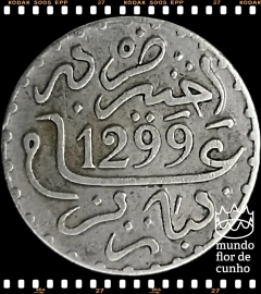 Y#4 Marrocos 1/2 Dirham AH 1299 (1882) MBC Prata © - comprar online