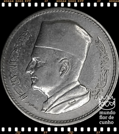 Km 55 Marrocos 1 Dirham AH 1380 - 1960 FC Prata # Mohammed V ©