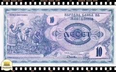 ..P1a Macedônia 10 Denari 1992 FE