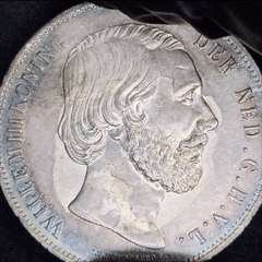 Km 82 Holanda 2 1/2 Gulden 1859 Sword SOB Prata Com Pátina Escassa © - comprar online