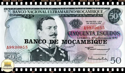 P116 Moçambique 50 Escudos ND (1976 - data antiga 27.10.1970) FE - loja online