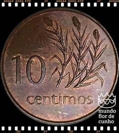 Km 93 Mocambique 10 Centimos 1975 FC Rara # Emissão que nunca circulou ©